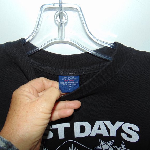 Last Days GOTHIC GOTH Men's Black 666 Punk Sweatshirt SZ S Occult - Picture 3 of 5